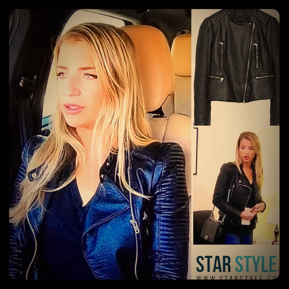 Zara Leather Effect Vegan Jacket Size Medium NWT